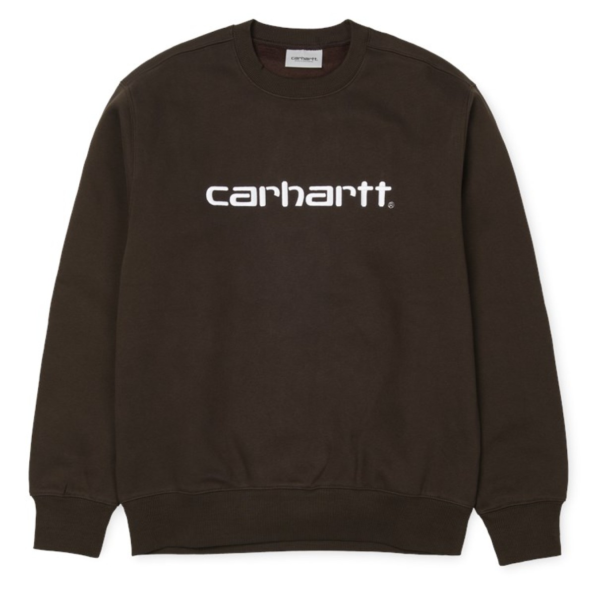 Carhartt Wip Script Logo Embroidered Crew Sweat 57/43% Cotton/Polyester ...