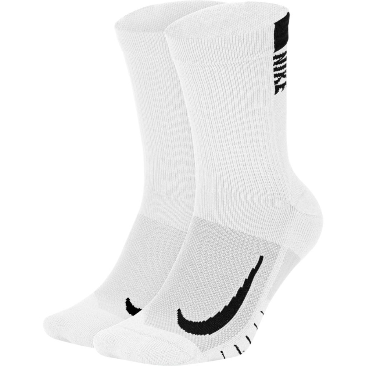 Nike Multiplier Crew Socks White (2 Pairs) Run tall in the Nike ...