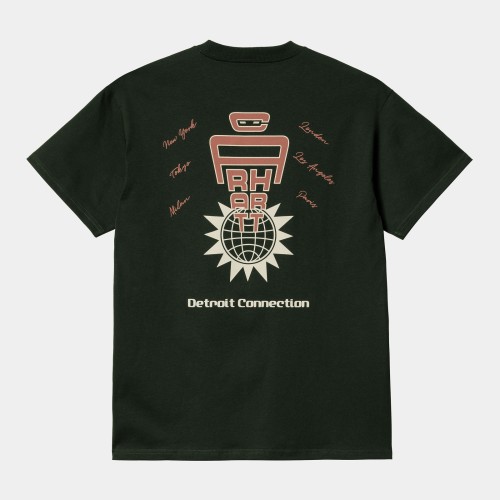 Carhartt WIP S/S Connect T-Shirt Dark Cedar Green ,100% Organic Cotton  Single Jersey, 210 g/m_