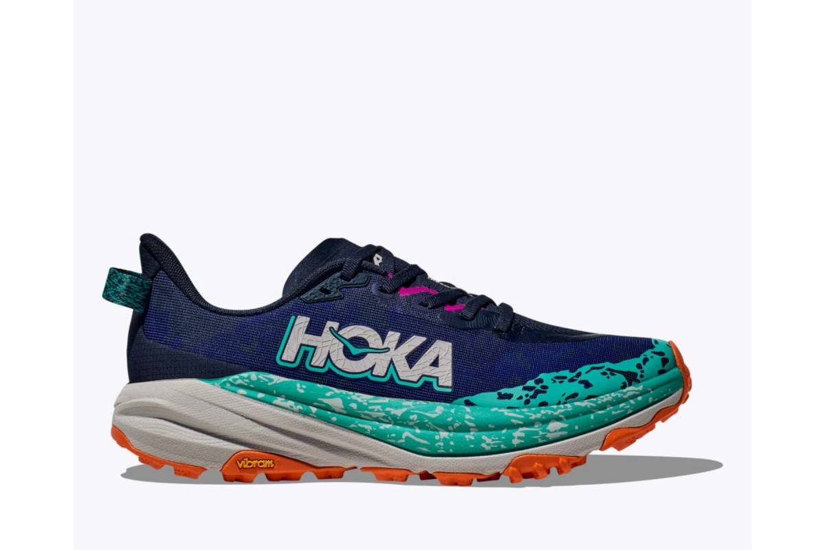 Hoka Speedgoat 6 Wide Varsity Navy Meteor Penloe