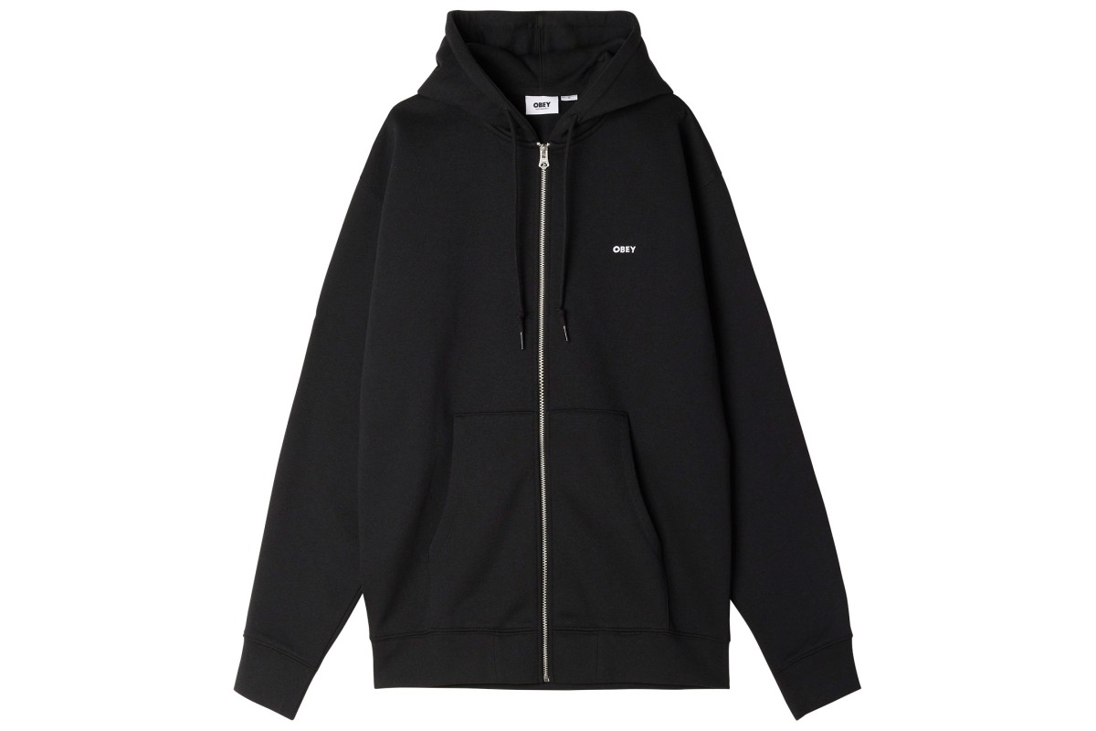 OBEY Established Works Eyes Zip Hoodie Black - Penloe