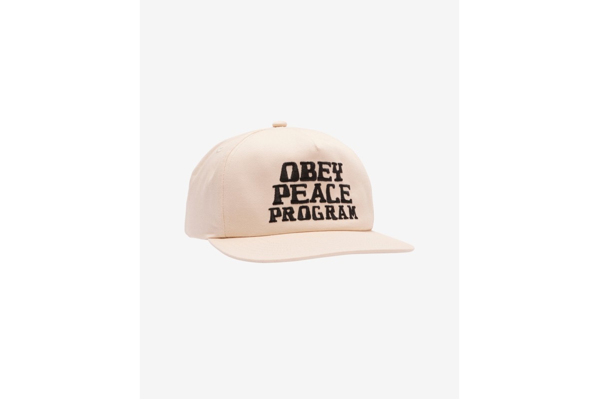 OBEY Peace Program 5 Panel Hat Unbleached Penloe