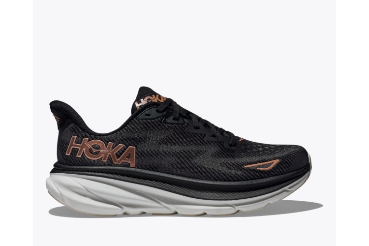 Hoka Clifton 9 Black / Rose Gold
