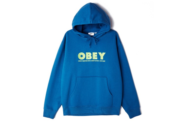 Obey blue outlet hoodie